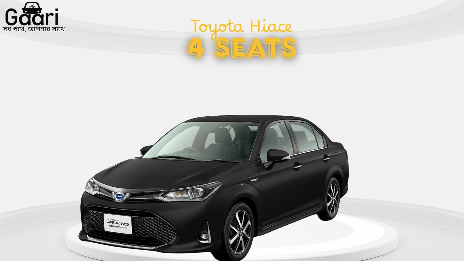 Toyota Axio Corolla sedan for rent by Gaari